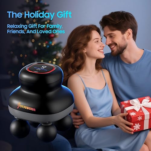 Miniatura 7 de Pistola de masaje masajeador eléctrico para el cuerpo con 4 cabezas, masajeador muscular de percusión manual, masajeador de espalda de tejido