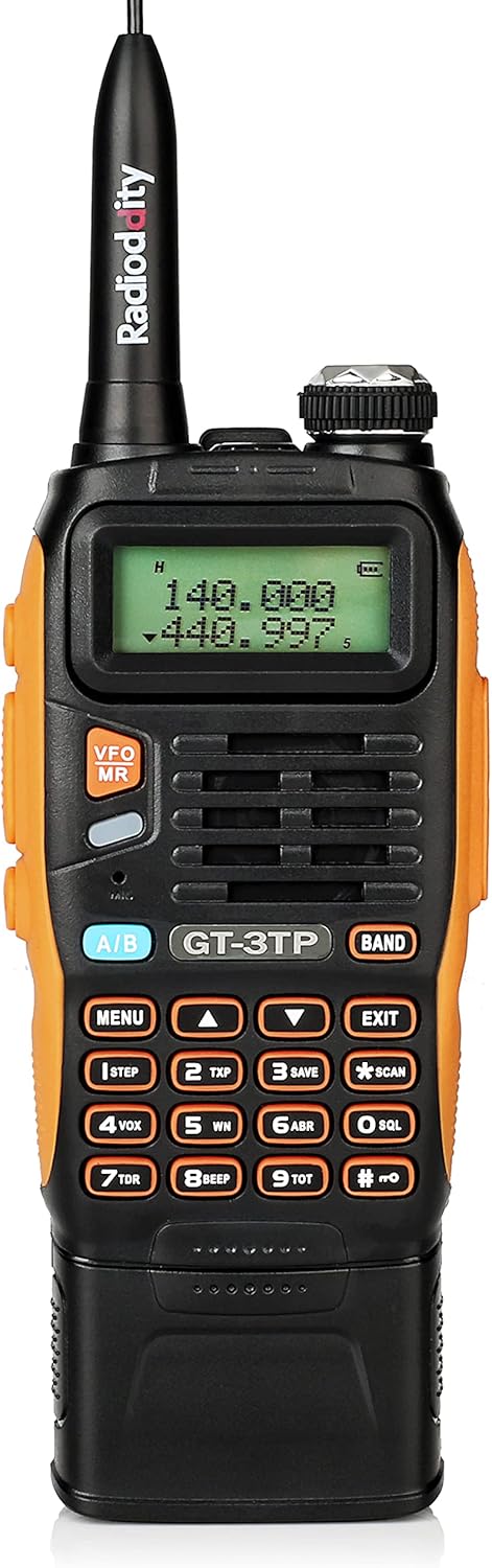 BAOFENG GT-3TP 3800mAh 8W High Power Two Way Radio, Long Range Walkie Talkie for Adults, Extended Rechargeable 3800mAh Li-ion Battery, with Earpiece and Car Charger