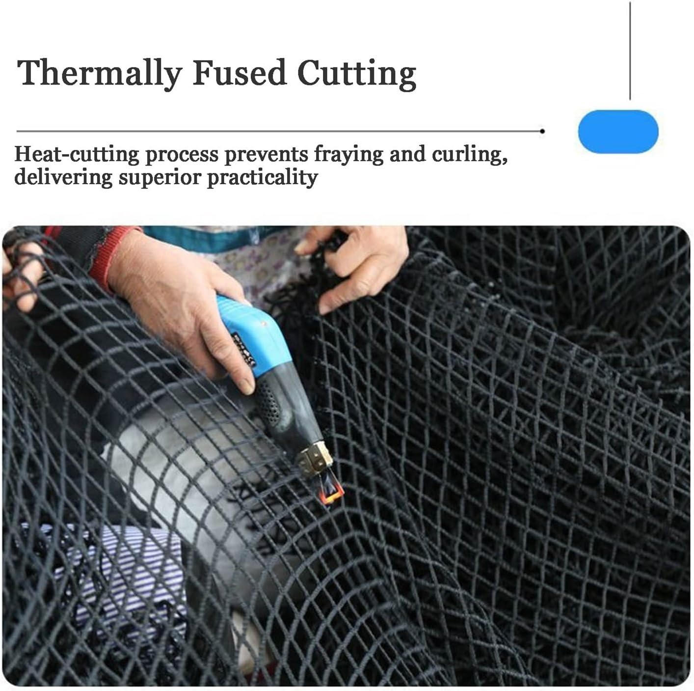 Black Knotless Rope Net Portable Cat Fall Prevention Netting Balcony and Staircase Safety Netting for Football Pitches 1x4m(3.3x13.1ft)