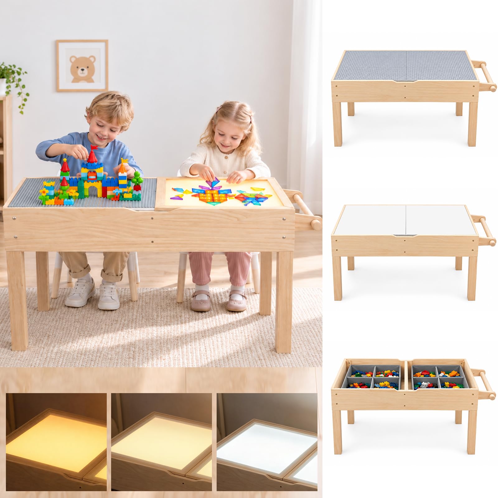 View 1 of ***DAMAGED*** Xykzra 5-in-1 Kids Activity Table