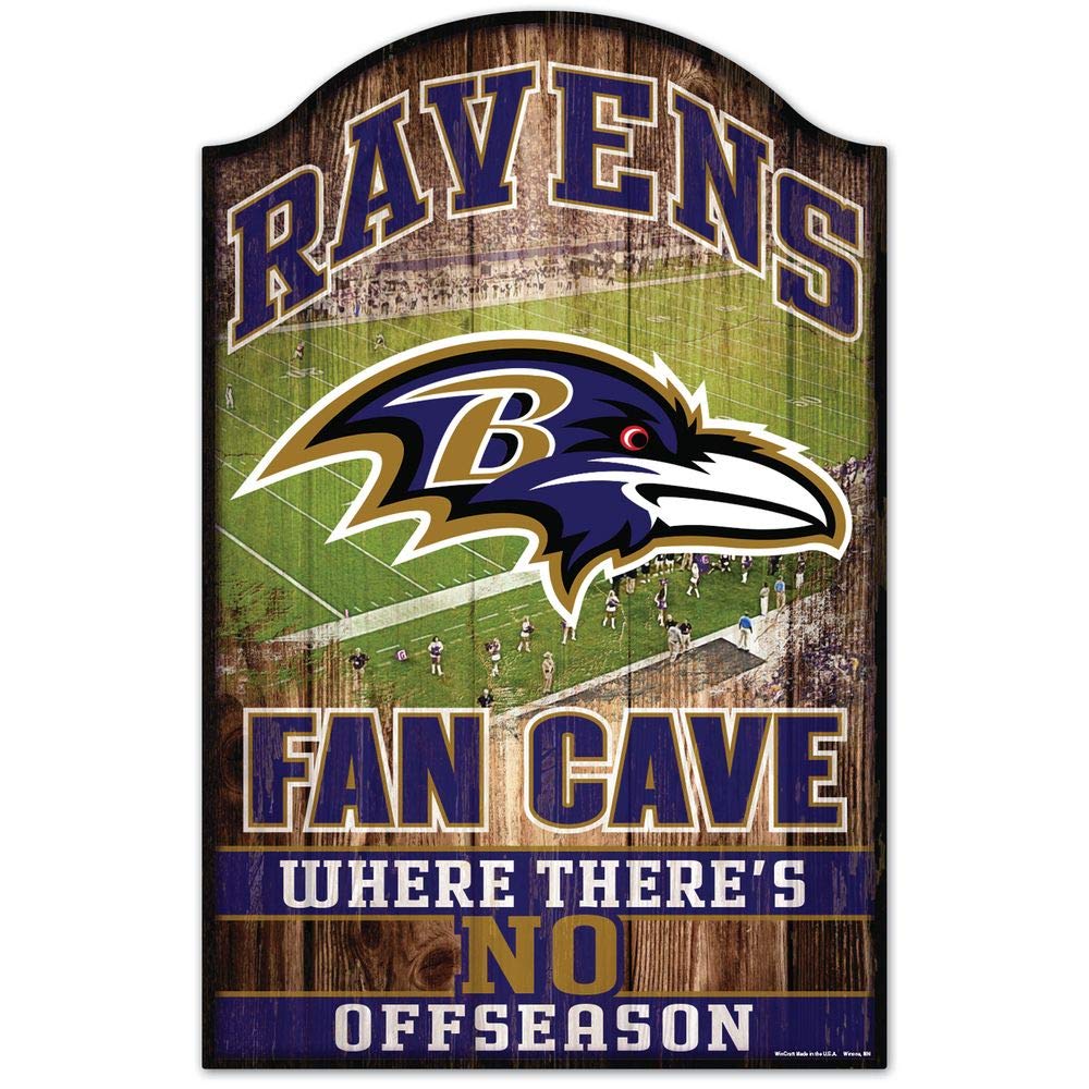 NFL Baltimore Ravens 05284010 Wood Sign, 11
