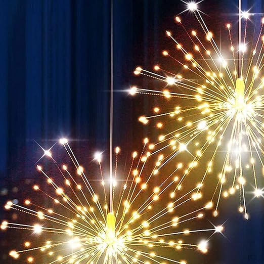 Amazon Co Jp 2ピース 導いた花火ライトクリスマスタンポポガーランド文字列屋外屋内ホームウィンドウホリデーライトデコーズのための妖精のライト おもちゃ