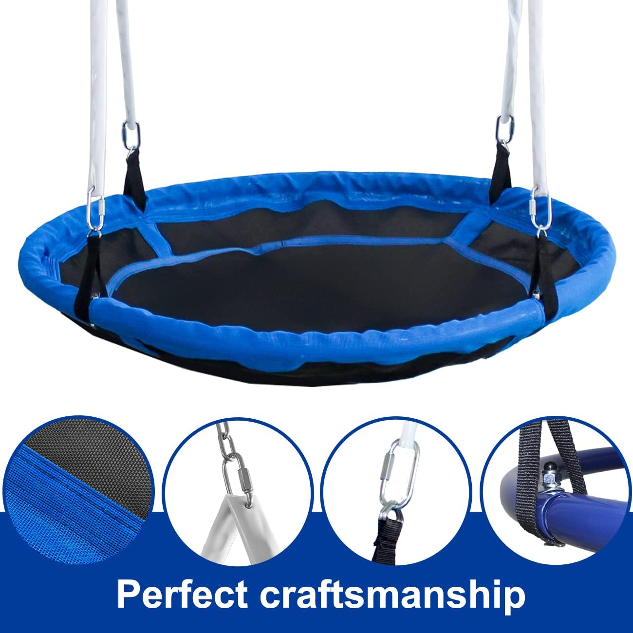 JYGOPLA 500lbs Swing Sets for Backyard, 1Saucer Tree Swing 32 inch, 1 Belt Swings, Heavy Duty Metal Swing Stand with Anchors : Toys & Games