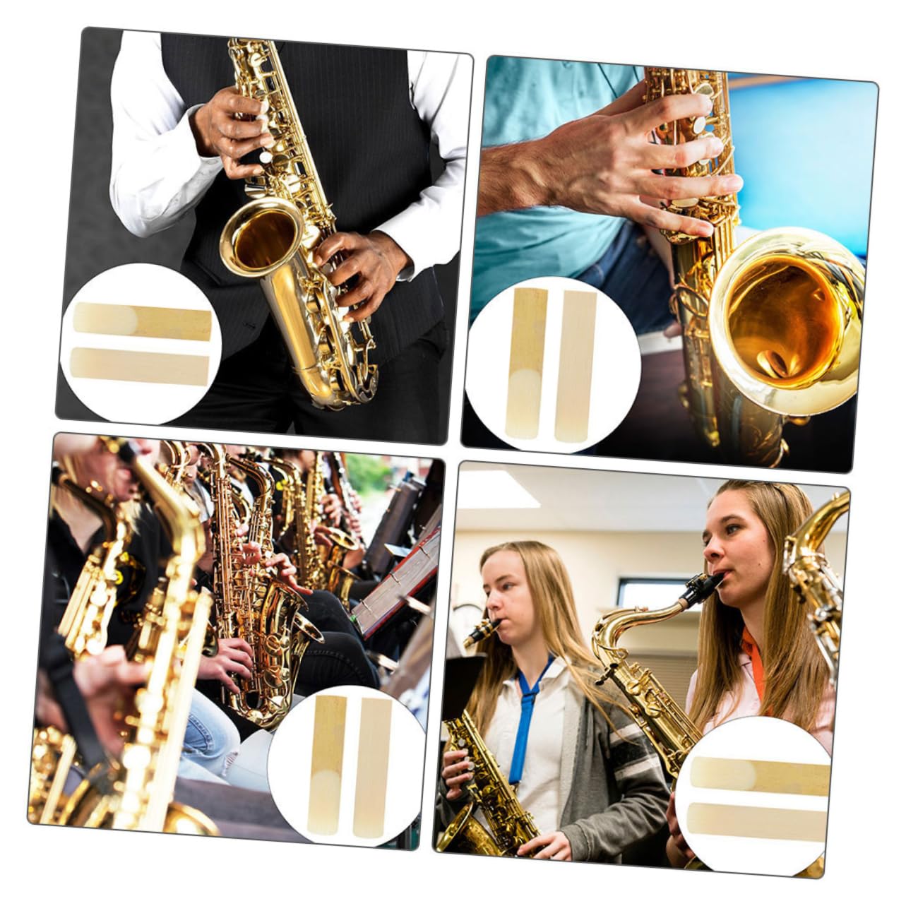 BESTonZON 80piezas Reeds De Saxofón Tenor Repuestos Para Saxofón Tradicional Accesorios Para Músicos Sonido Estable Para Jazz y Clásico