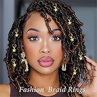 Vista 4 de NAISKA 4 de julio, accesorios de rastas de estrella de cinco puntas, joyería para el cabello para mujer, trenzas y pinzas para el cabello, 1 unidad