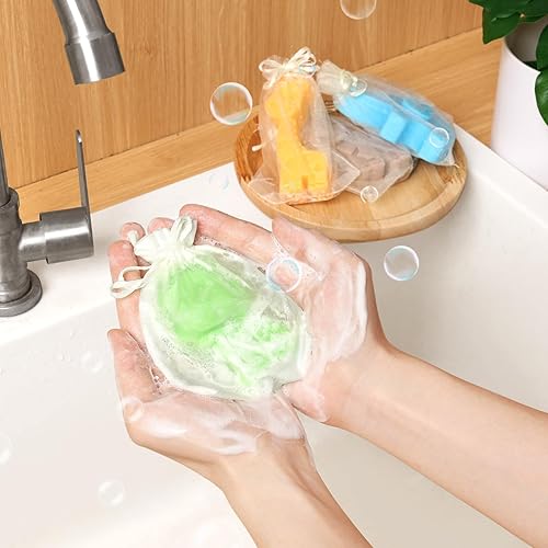 Miniatura 4 de Distaratie 4 juegos de jabones de baby shower de bosque con bolsa, tarjeta de agradecimiento, forma de animal de la selva, mini jabones naturales