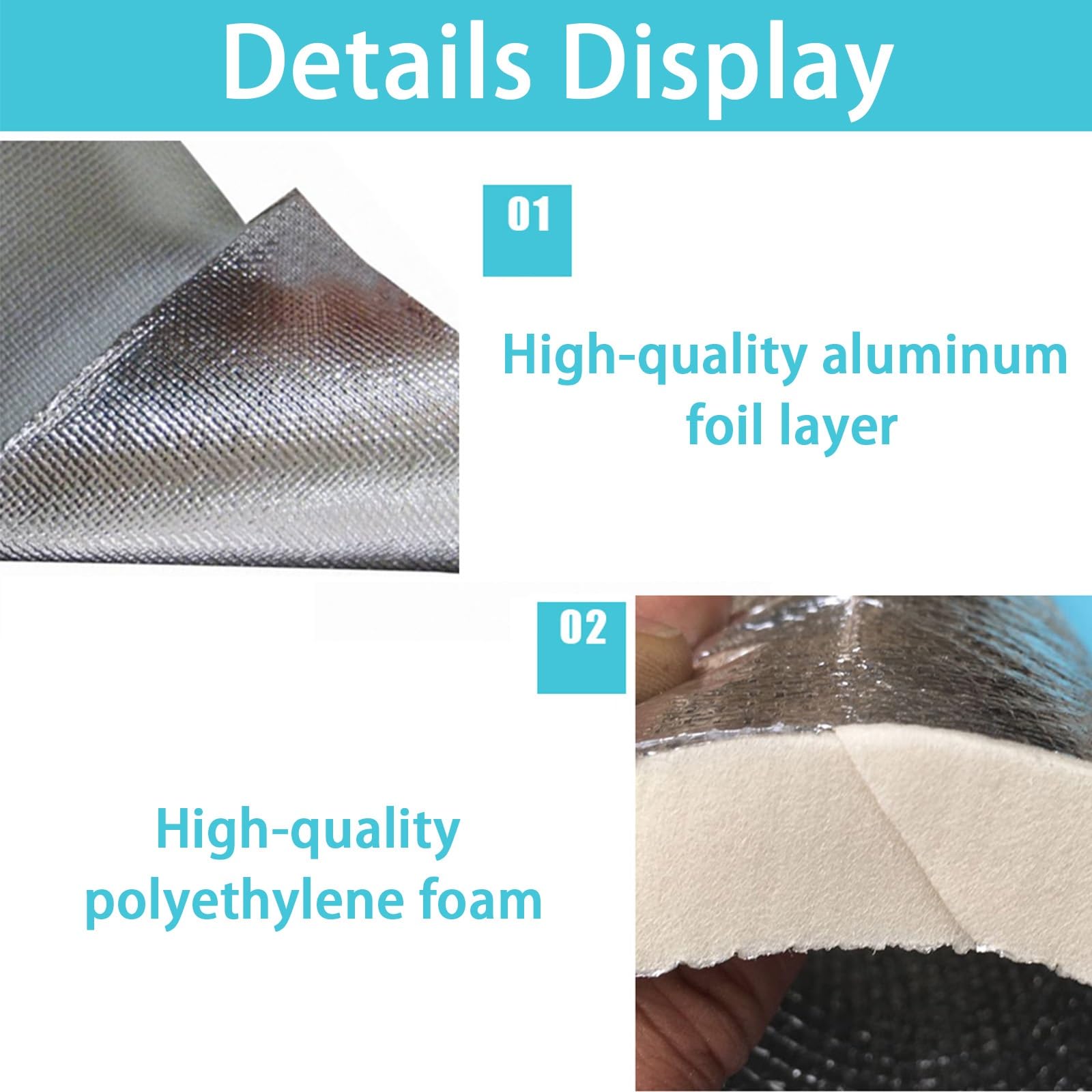 Coquilla Aislante con Lámina de Aluminio, Precortada Tubo Espuma Aislante, 95cm de Largo Aislamiento de Tuberías para Fontanería, Protección contra Heladas en Sistemas de Riego(ID165mm*T20mm)