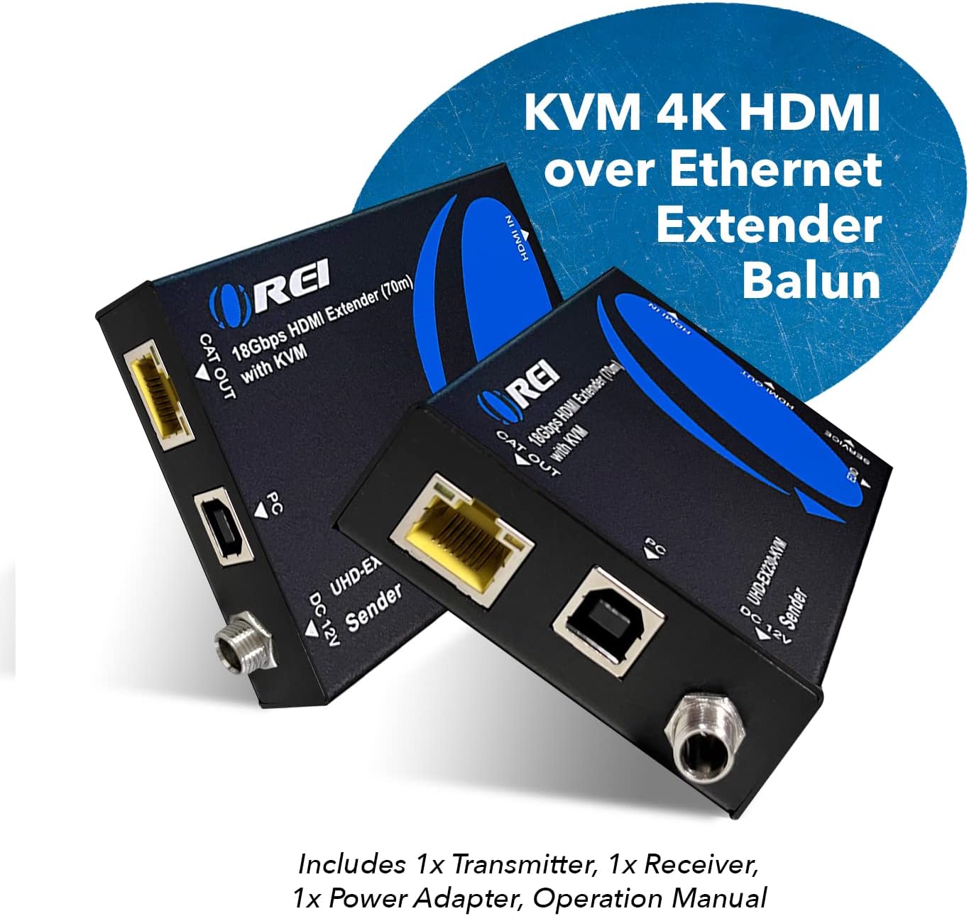 OREI UHD-EX230PRO-KVM with included accessories