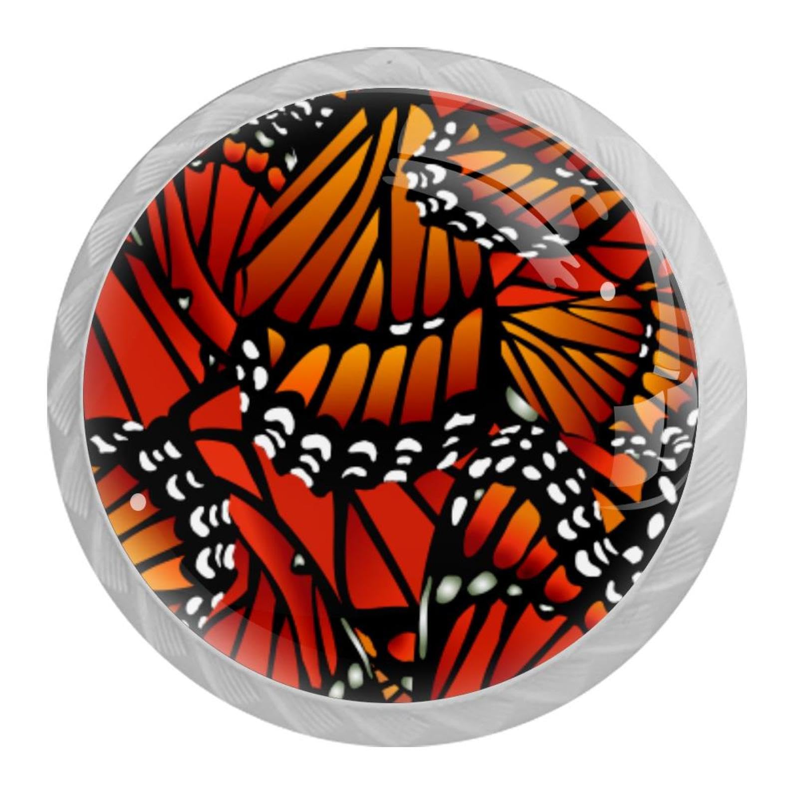 Tqmspg Multi18 4 Pieces Drawer Pulls Butterfly Pattern Door Knobs Dresser Handles For Kitchen Wardrobe Cupboard Hardware Furniture