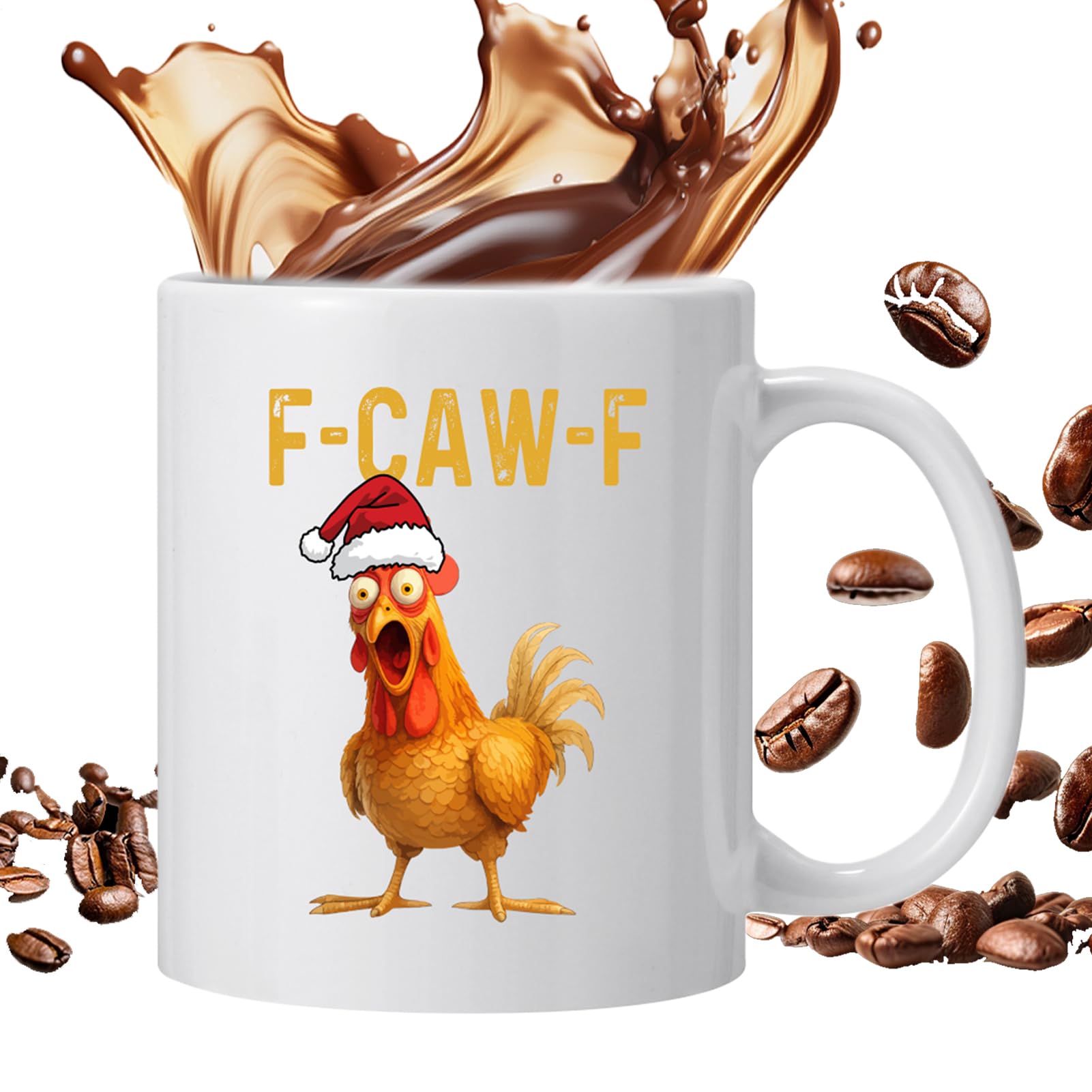 Taza de gallina para otoño y navidad taza de té animal de cerámica para fiestas