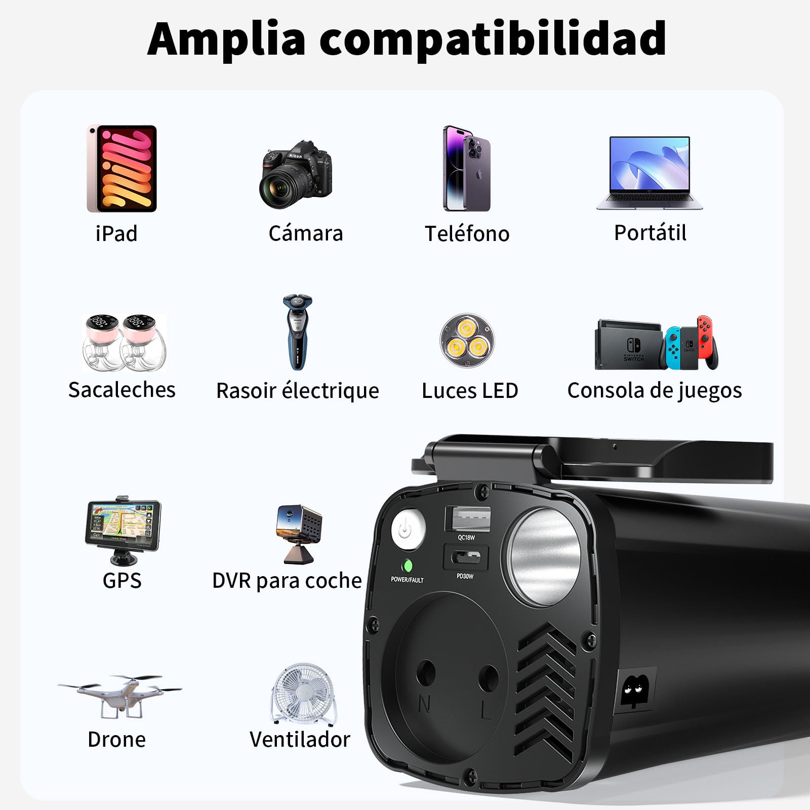 BESTEK Inversor de corriente para coche de 200 W: inversor de voltaje en forma de taza de 12 V CC a 230 V CA, con 2 puertos USB y adaptador de encendedor de cigarrillos para coche/viaje, compacto y