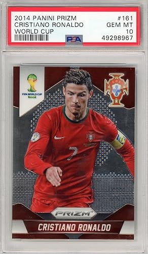 Graded 2014 Panini Prizm Cristiano Ronaldo #161 World Cup Soccer Card PSA 10 Gem Mint