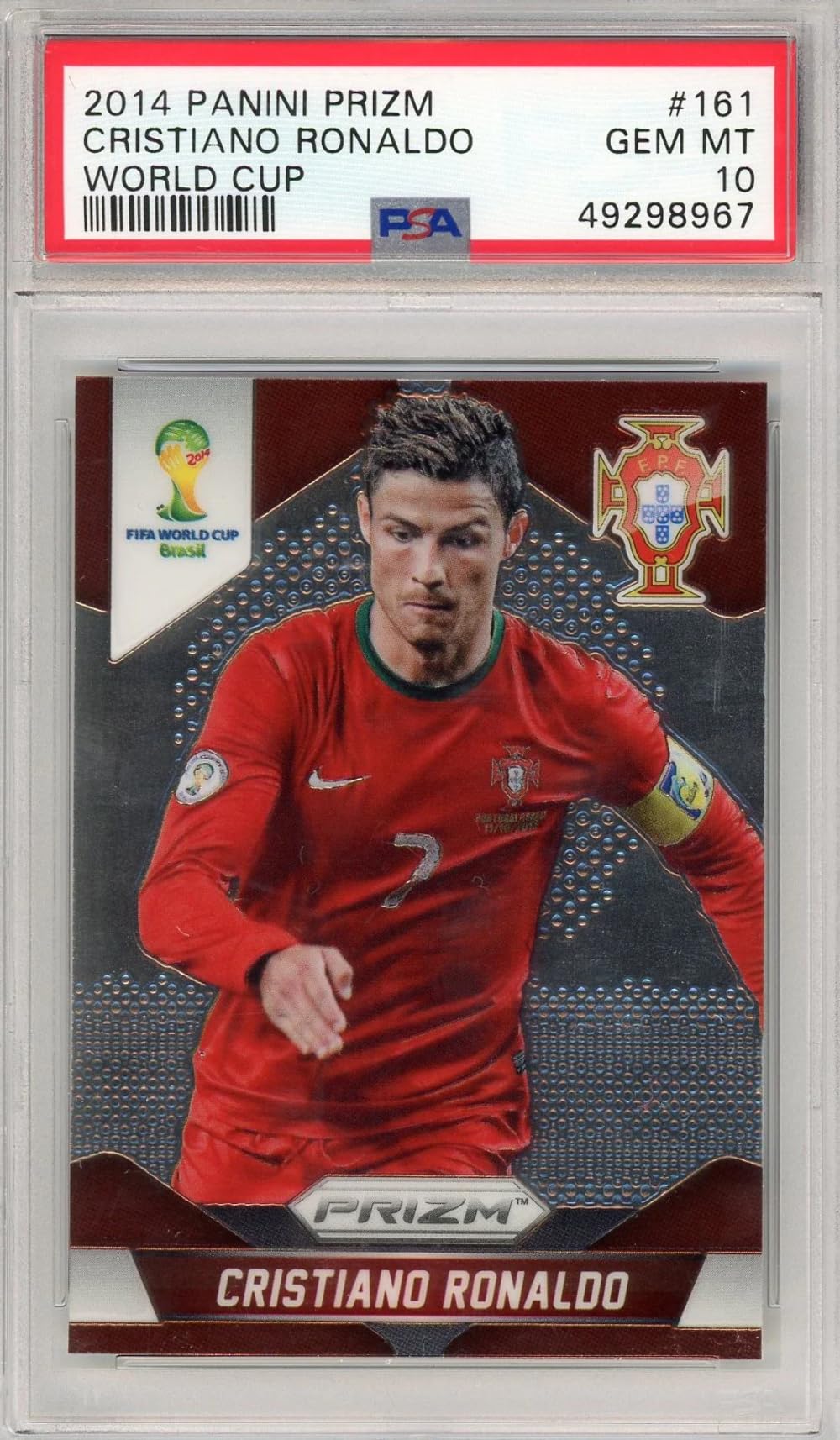 Amazon.com: Graded 2014 Panini Prizm Cristiano Ronaldo #161 World 
