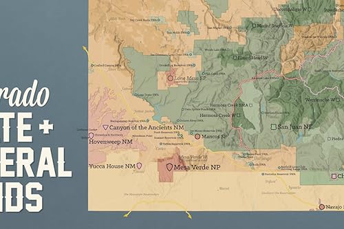 Miniatura 2 de Colorado Parques estatales & Federal lands Póster Mapa 24 x 36