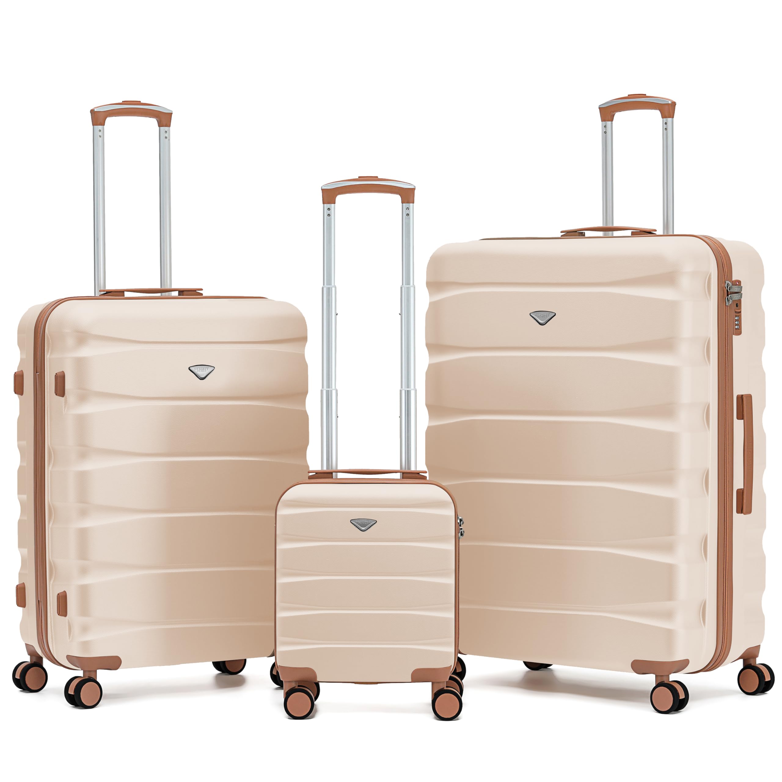 Flight Knight Underseat Cabin Suitcase 45x36x20cm | Free Hand Luggage for EasyJet & Wizz Air | Lightweight ABS Hard Shell with 8 Silent-Glide Spinner Wheels | Max Space Travel Bag — view 250