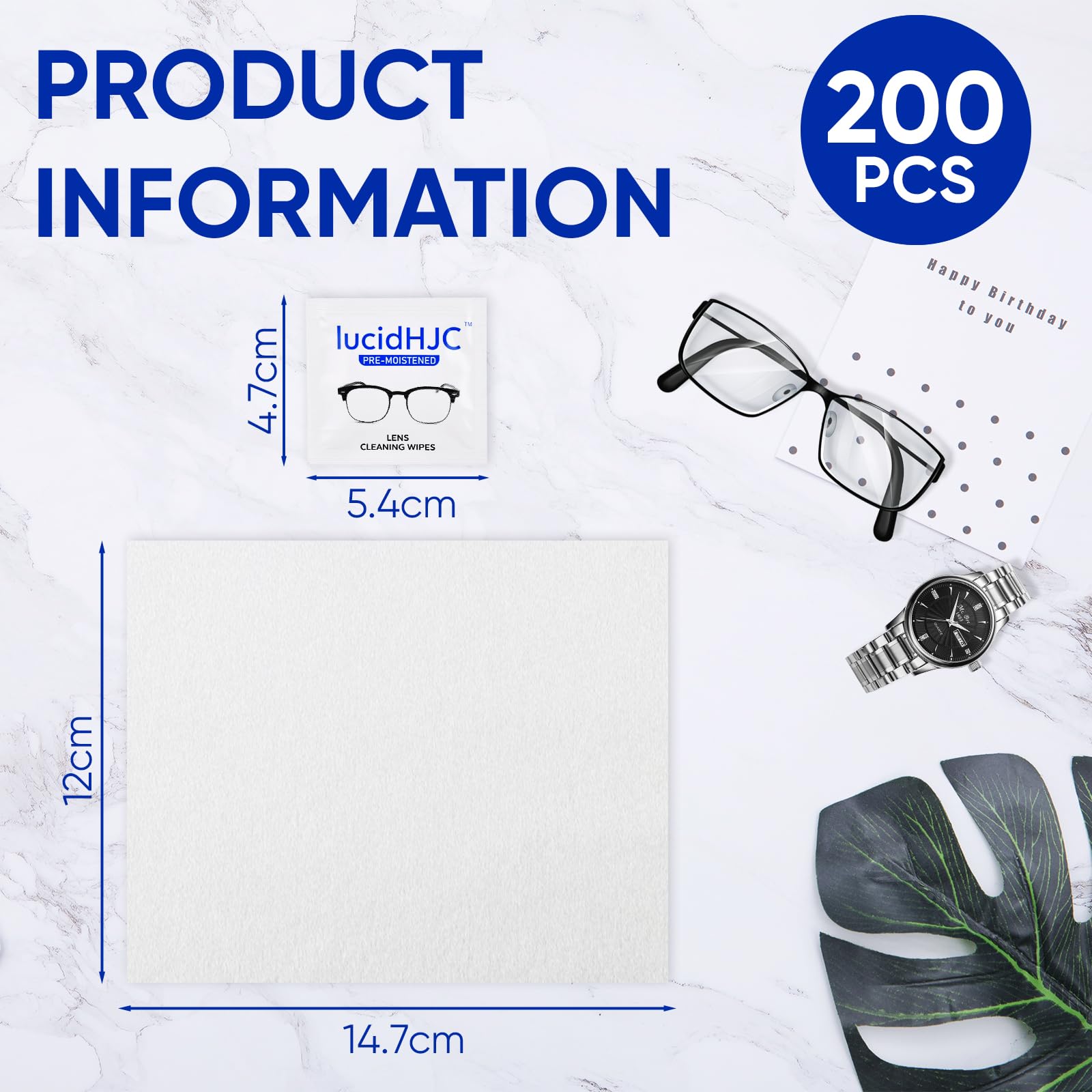 Toallitas de limpieza prehumedecidas para lentes, lentes de cámara y pantallas de teléfonos celulares, portátiles, ordenadores, manchas limpias o suciedad, envueltas individualmente,