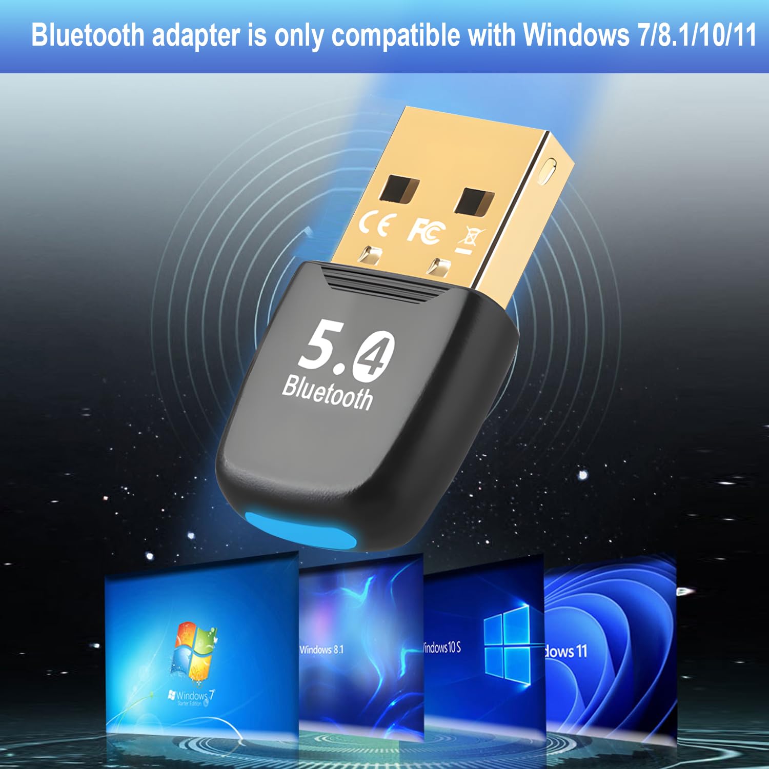 Adaptateur Bluetooth 5.4 SIGANDG - Dongle USB Pour PC Windows Casque Souris Clavier