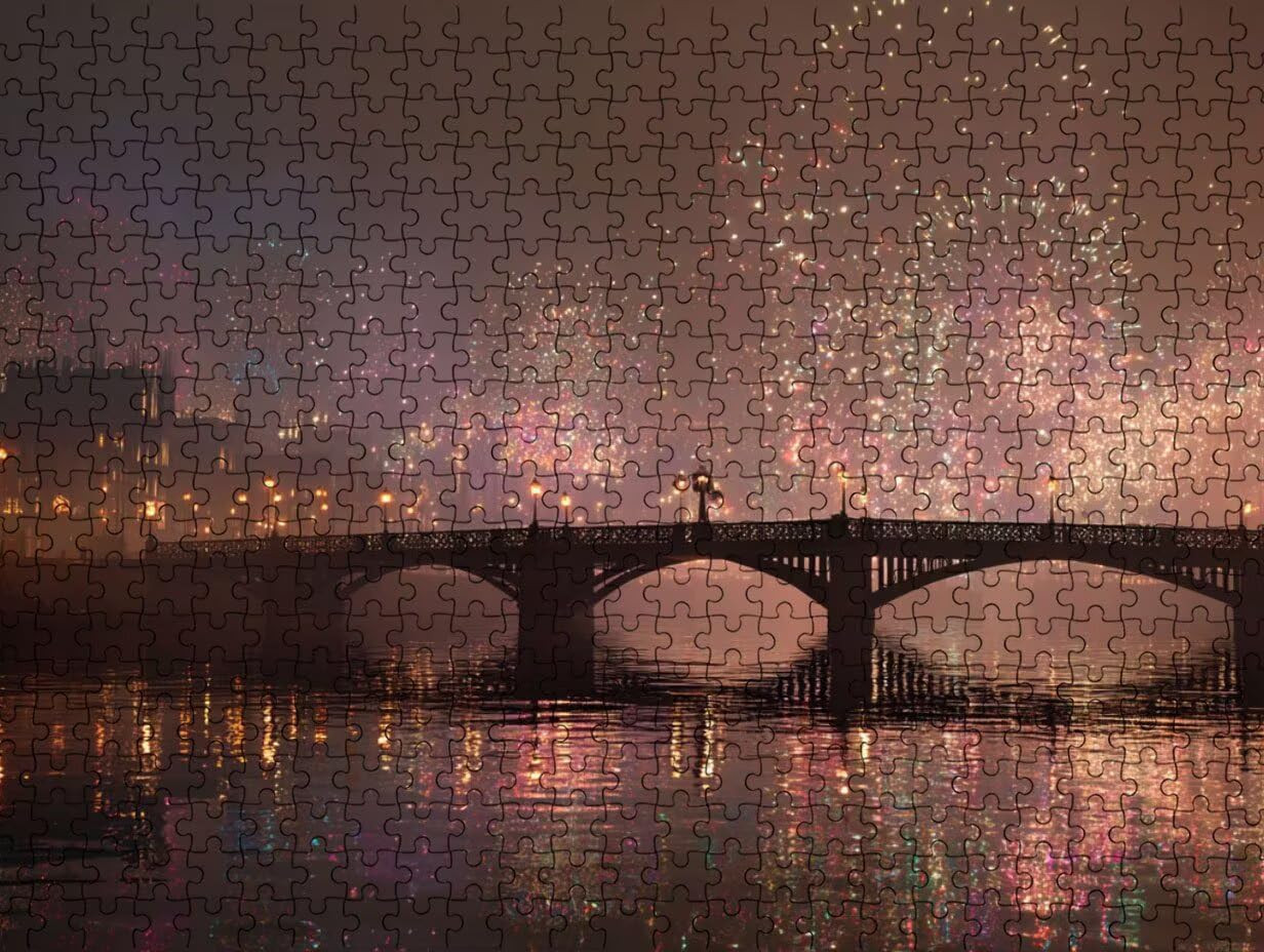 Puzzle pour Adults 6000, Feu d'artifice du Pont De Londres YHPGL4-542