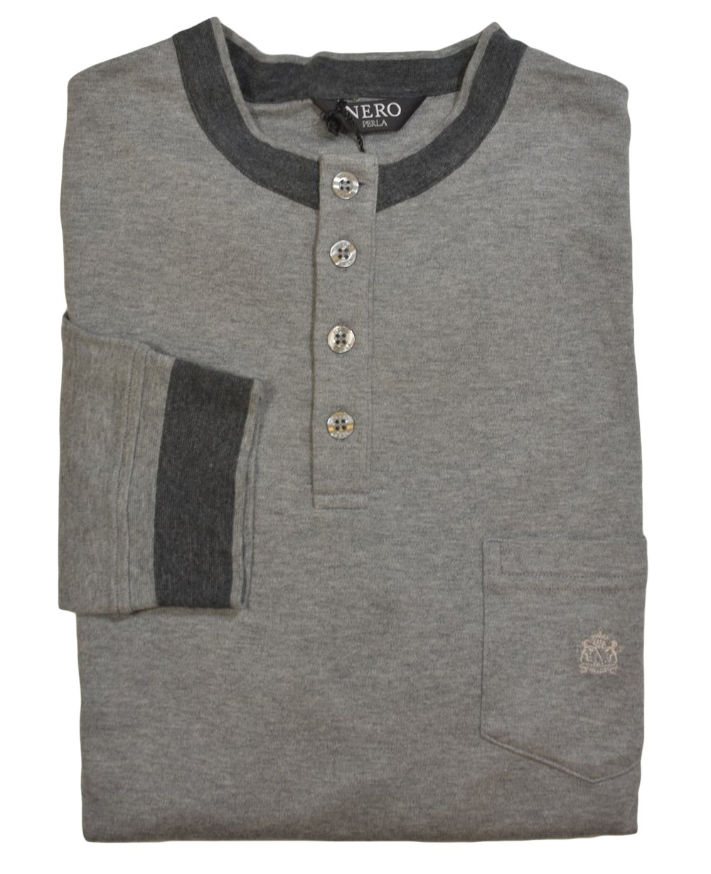 Gray Cotton Pajama Top