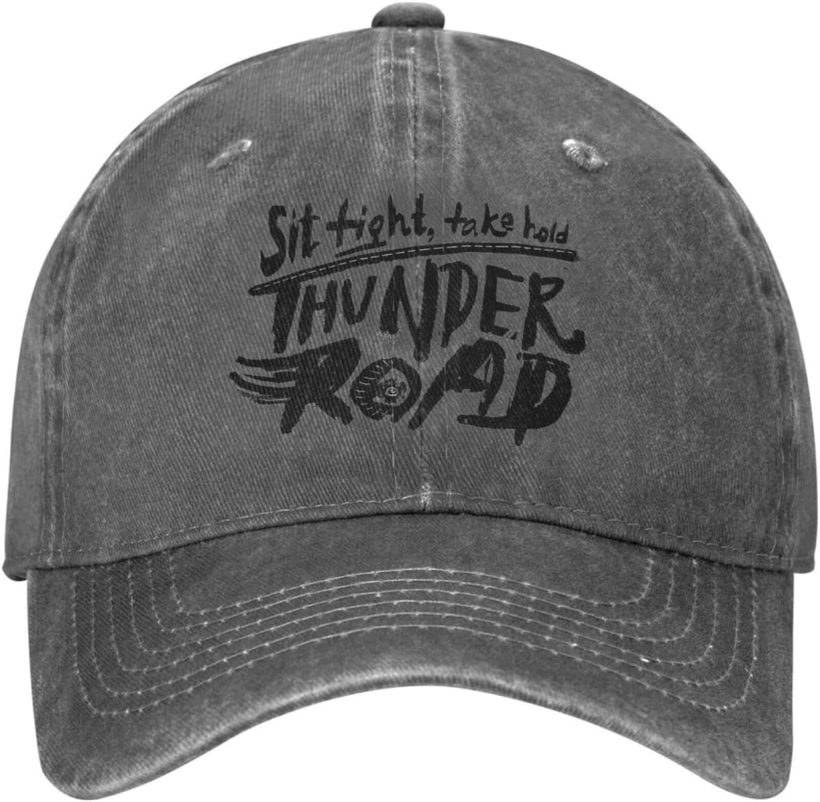 Casquette Bruce Springsteen Thunder Road en denim délavé style rétro réglable - 7