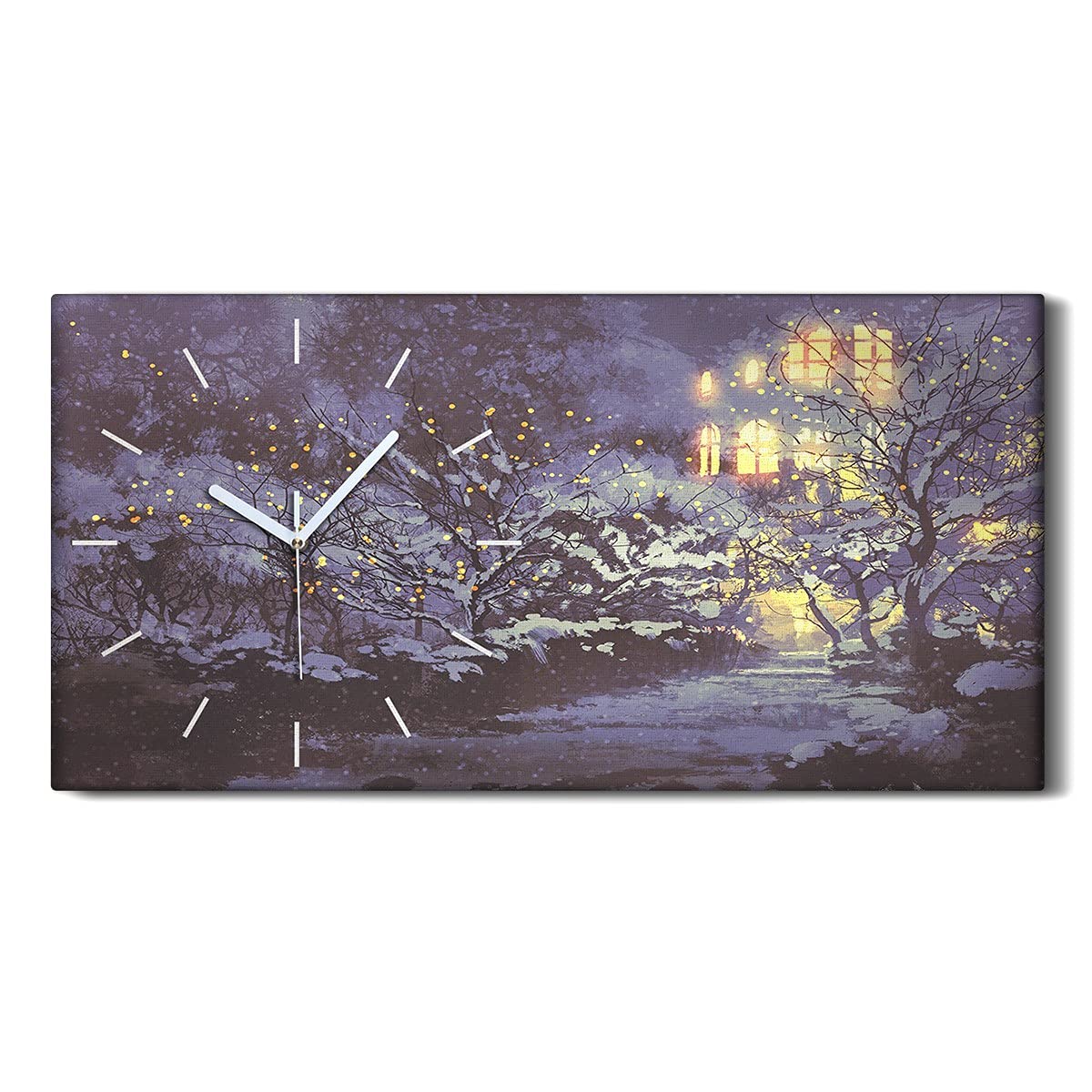 Horloge sur toile ne pas tic tac en silence decoration murale chambre sans bruit