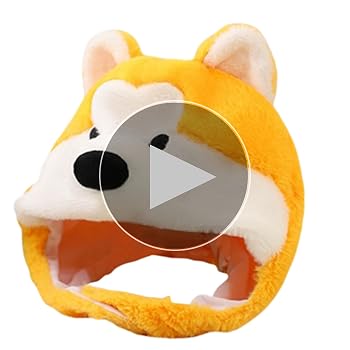 Amazon.co.jp: [DEARMAMY] 秋田犬 犬 頭 帽子 ぬいぐるみ 犬 帽子 犬