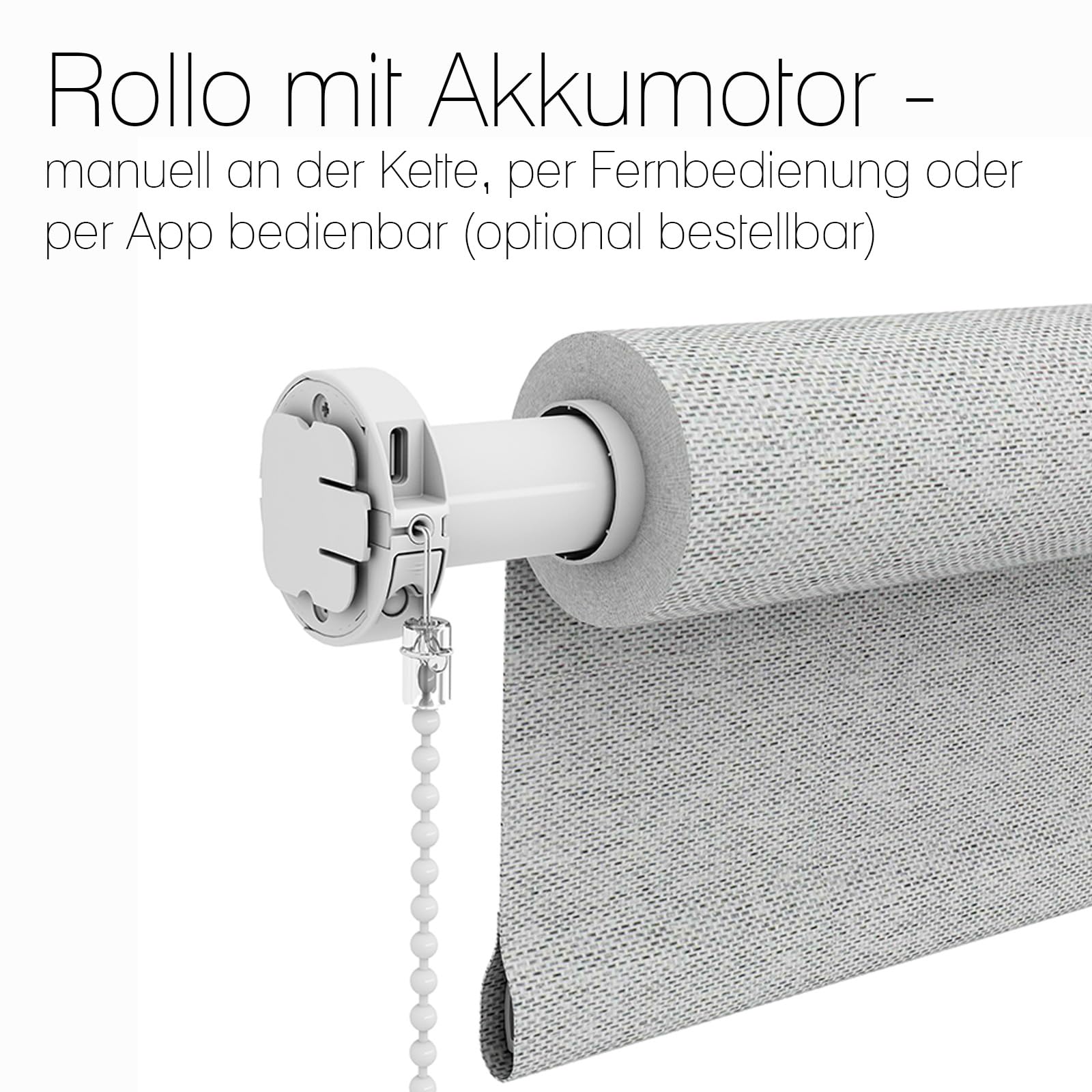 Sonnenschutz Rollo, transparent, Breiten: 40-240, Höhe bis 275 cm, Hier 80 x 190 cm (BxH), anthrazit, Blendschutz, Kettenzug, Springrollo, Motor