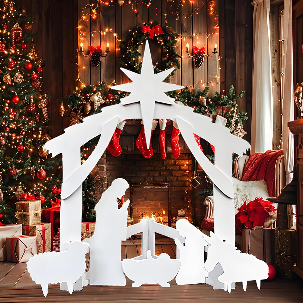 Pvc Nativity Snapklik.com : SweetTree All-Weather 4ft Outdoor Nativity Scene ...