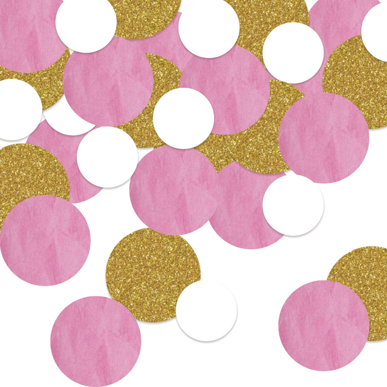 Confeti de puntos brillantes rosa - 1 unidad.