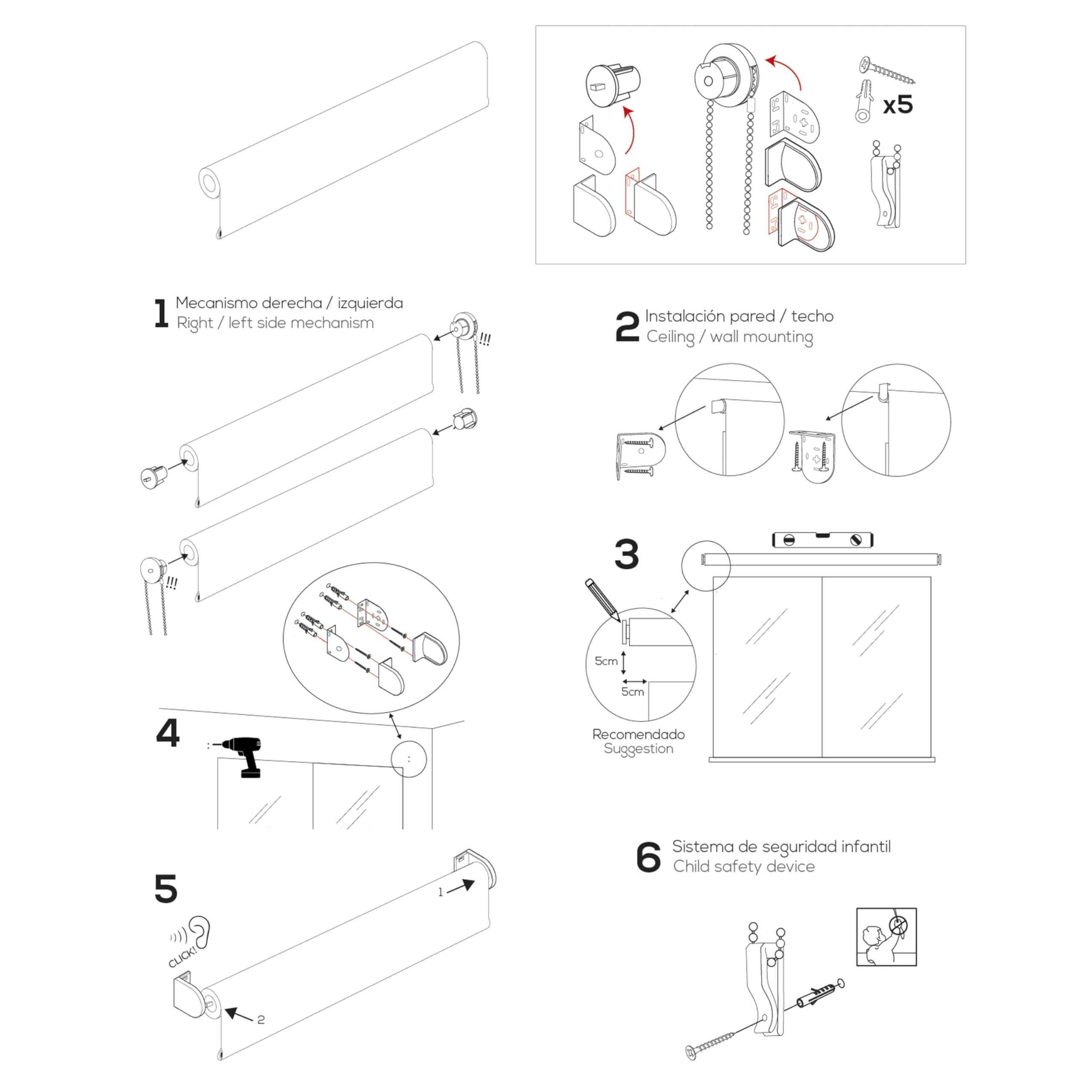 Blindecor Store Enrouleur translucide de qualité supérieure sur Mesure - Couleur Grise - 80 x 240 cm - Dimensions du Tissu 77 x 235 cm - Tube de 38 mm - Plus résistant et élégant