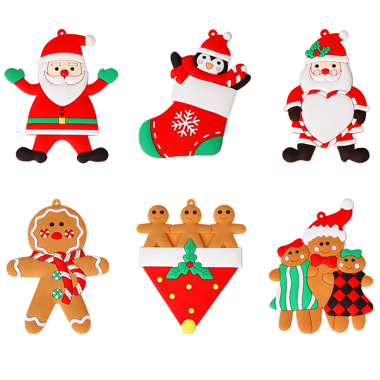Buxuaaaa 6Pcs Christmas Hanging Pendant Ornaments for Christmas Tree Holiday Decor Craft Pendant