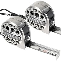 Vista 9 de Cinta métrica de acero inoxidable de 25 pies/24.6 ft, herramientas todopoderosas, impermeable, regla de medida retráctil, cinta métrica, cinta