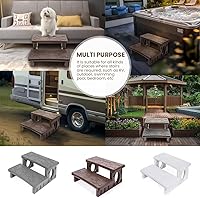 Vista 2 de XtremepowerUS Escalones de spa de resina plástica de alta resistencia de 2 escalones, bañera de hidromasaje, piscina inflable y accesorios de patio