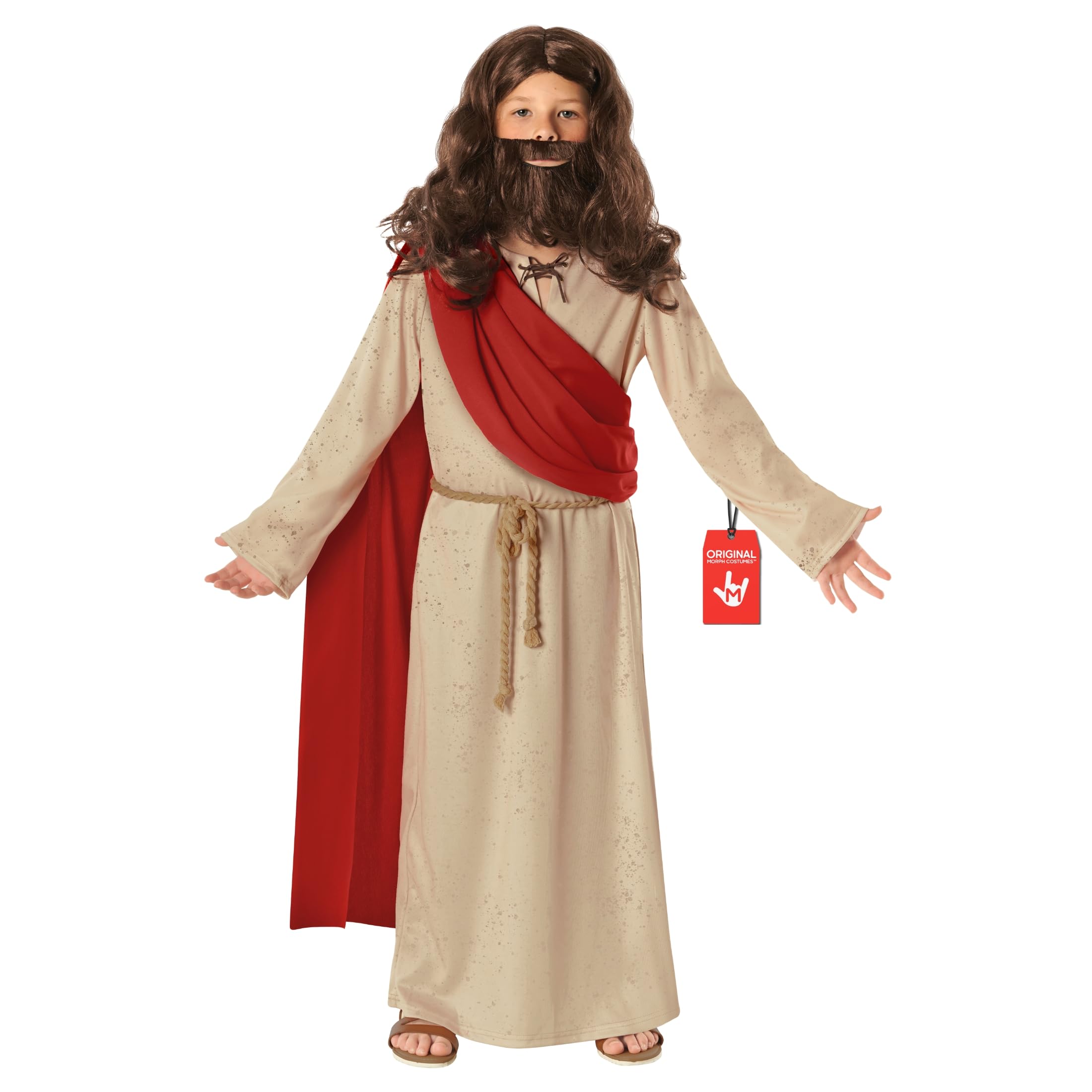 Jesus Costume For Kids - Biblical Robe For Boys, Jesus Disciple Outfit, Religious Dress Up Costume