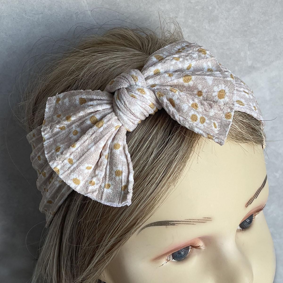 6 Pcs Soft Cable Knit Baby Nylon Headbands,Top Knot Wide Nylon Turban Head Wraps Kids Girls Hair Bows (Set2)