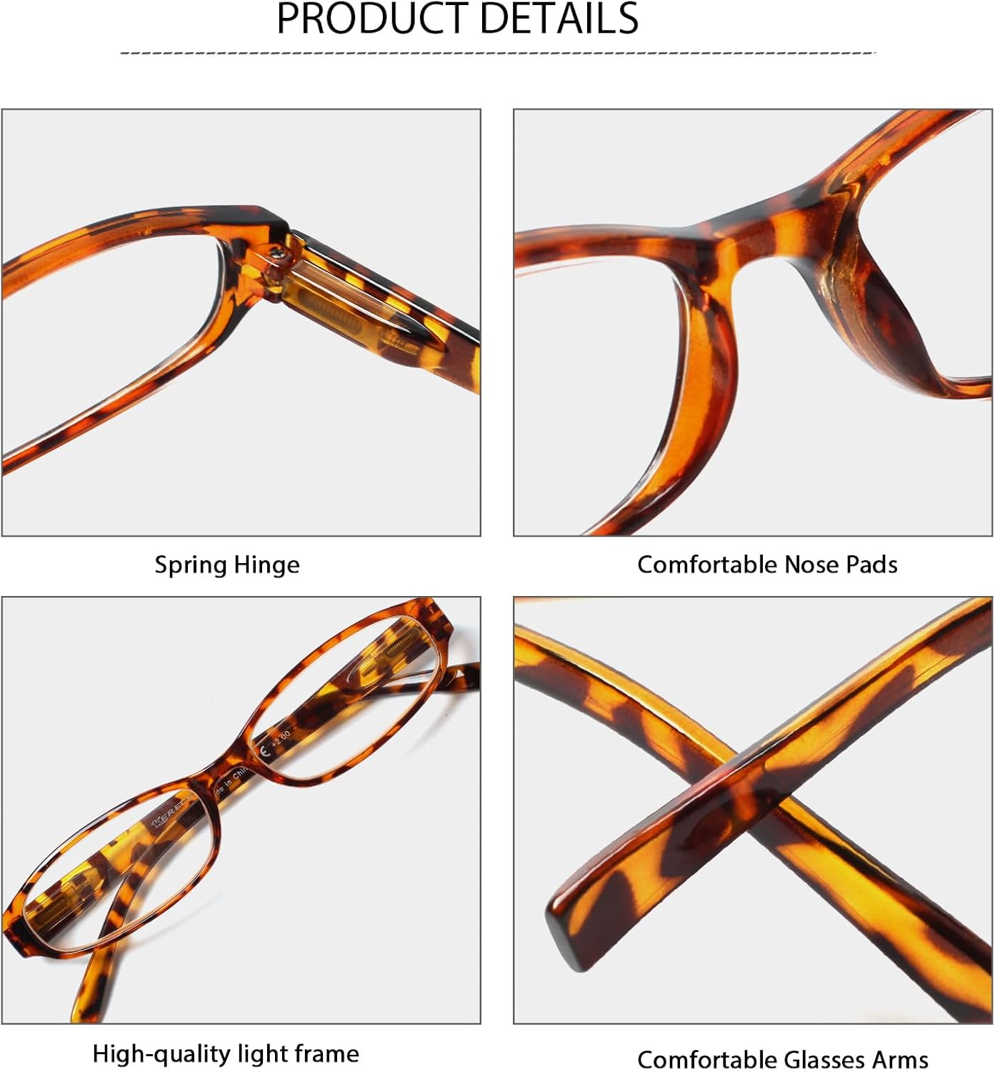 BIENCOOL 5 Pack Reading Glasses for Women - Fashion Spring Hinge Eyeglasses, Ladies Readers - Image 4