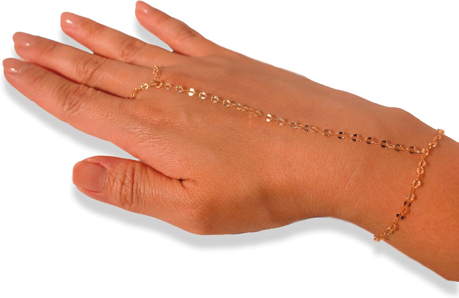 Heart Syndrome 14K Gold Filled Hand Chain Ring Bracelet Elegant Slave Chain Ring & Bracelet for Women Best Gift for Her Delicate Gold Filled Jewelry