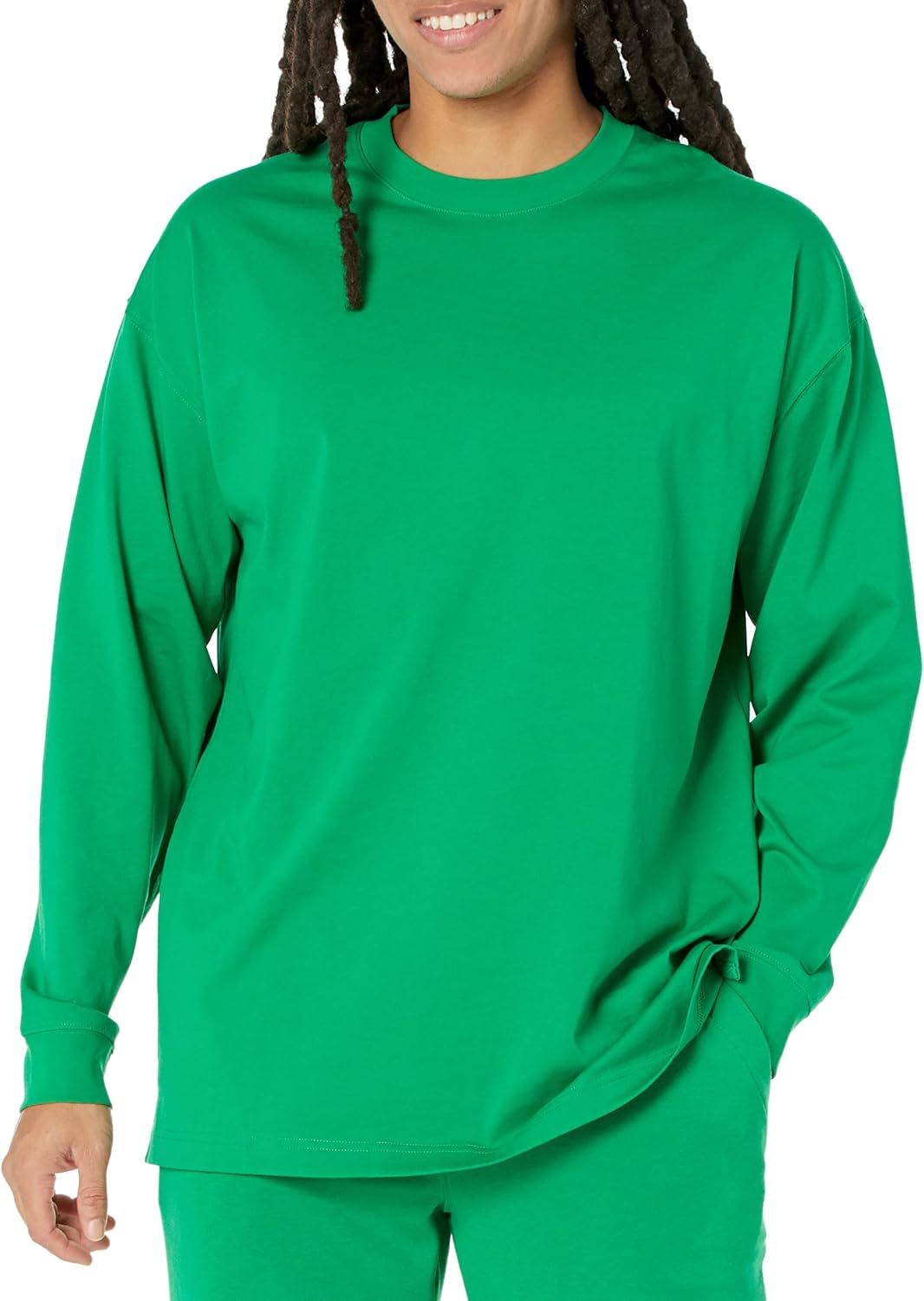 Amazon Essentials Men’s Long-Sleeve T-Shirt Oversized-Fit Organic Cotton