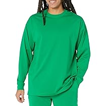 Amazon Essentials Maglietta Oversize a Maniche Lunghe in Cotone Biologico Uomo, Verde, 4XL Plus Tall