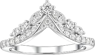 Cuvred Moissanite Wedding Bands For Women Vintage Style Stackable Rings 925 Sterling Silver Sz 5-10