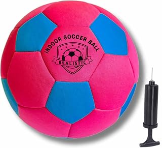 Indoor Soccer Balls Size 4, Soft Safe Silent Soccer Ball for Inside House Kids Aged 8-12 Youth Fun Soccer Gifts for Girls Boys Birthday Christmas