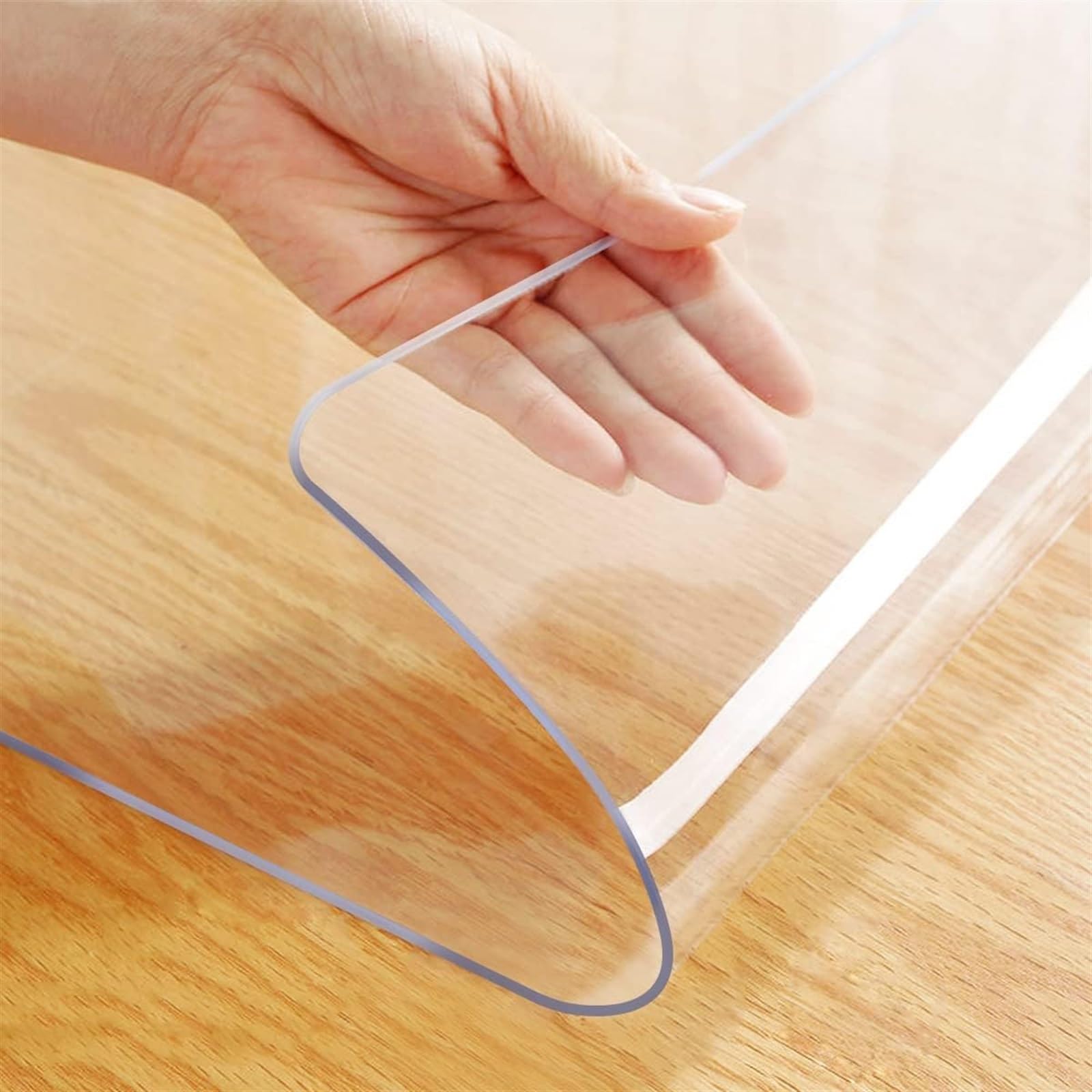 Protector transparente impermeable de vinilo de PVC para sillas de suelos de madera dura, 180 x 120 cm