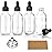 Set of 4, 1 oz Clear Eye Dropper Bottles with 1 Stainless Steel Funnels & 4 Labels - Black Caps 30ml Thick Glass Tincture Bottles - Leakproof Essential Oils Bottles for Health, Personal Care & Beauty