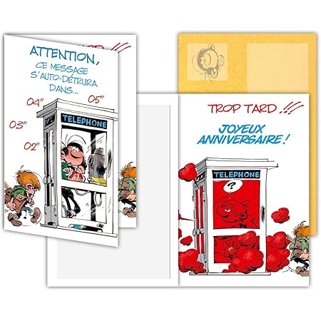Gaston Lagaffe Glct 0124 Carte Danniversaire Avec Motif Bon Anniversaire Avec Motif En Retard Cartes De Vœux Topjobs Polska Fournitures De Bureau
