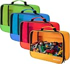 4 PCS Toys Storage Bag, Classic Bricks Building Set Storage Bag, Travel Case for Building Toys, Puzzles