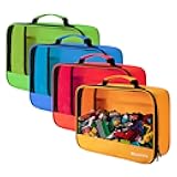 4 PCS Toys Storage Bag, Classic Bricks Building Set Storage Bag, Travel Case for Building Toys, Puzzles