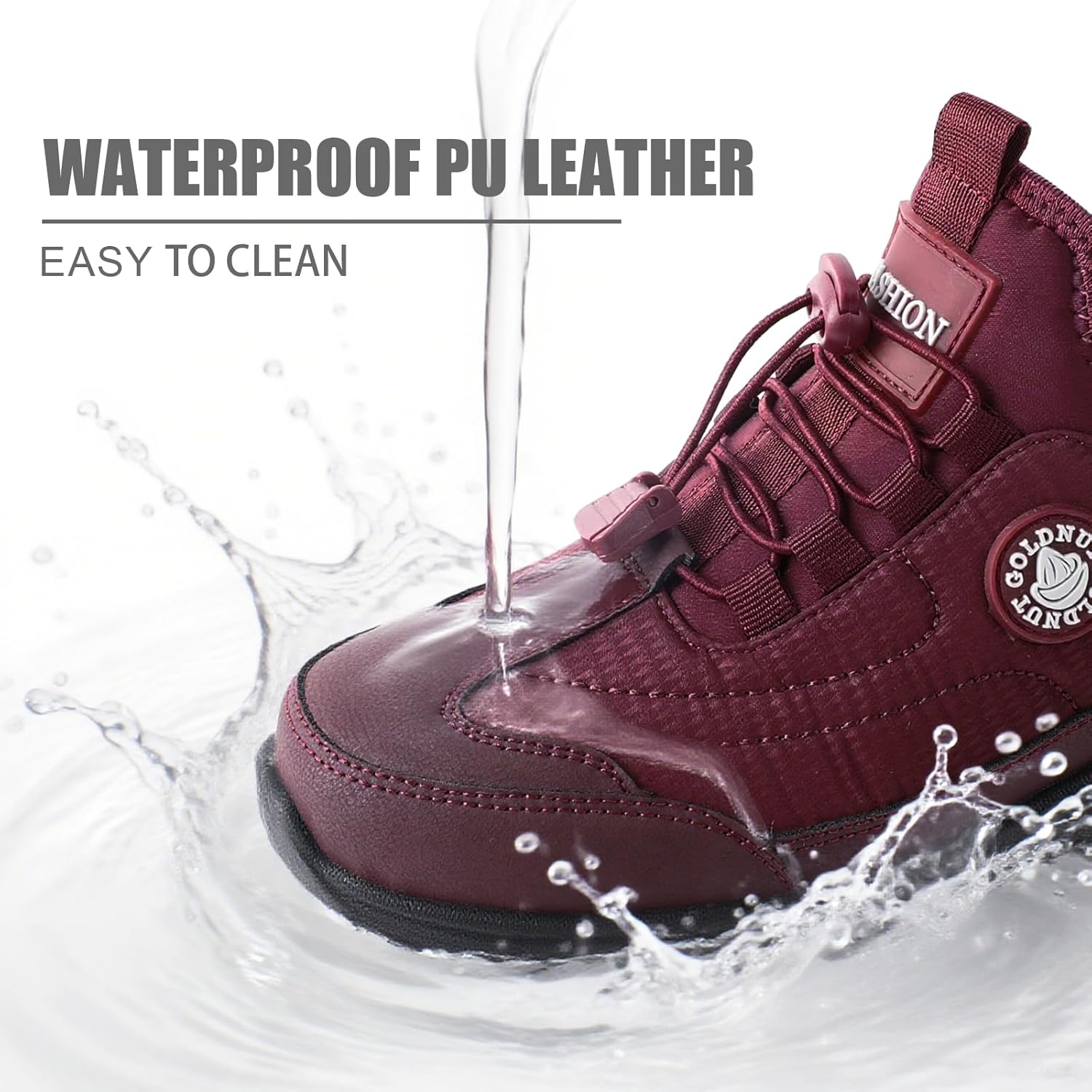 Women's Winter Snow Boots, Waterproof Faux Fur Lined Mid-Calf Booties with Zipper Comfortable Warm Shoes Outdoor - Image 4