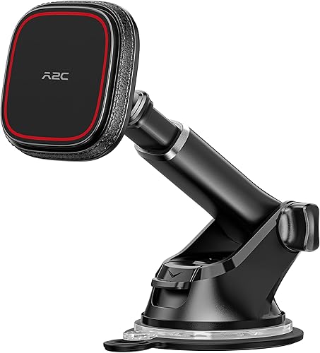 APPS2Car Soporte de coche MagSafe para automóvil, tablero de instrumentos y parabrisas con brazo telescópico, soporte magnético para teléfono para
