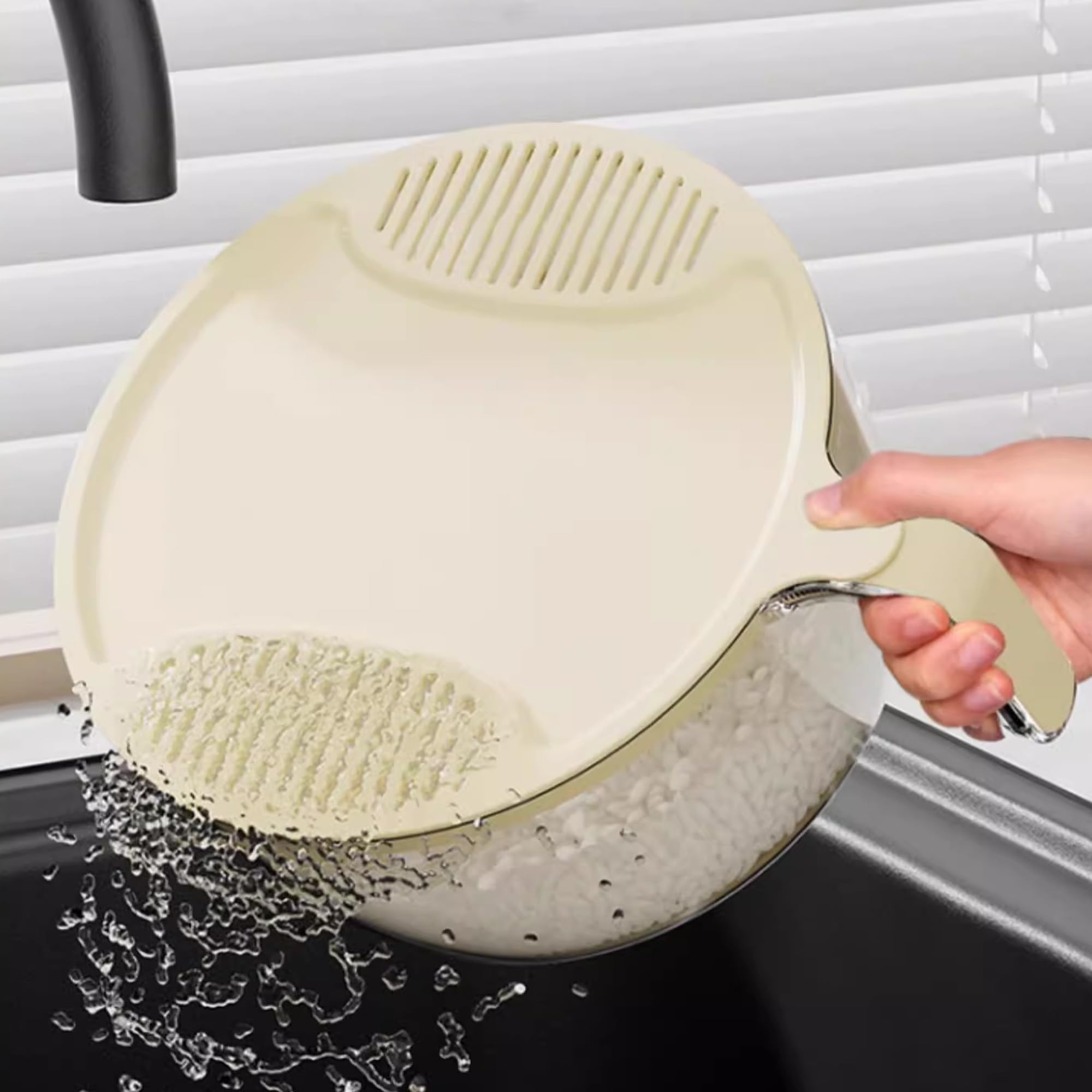Contenitore per Riso in Plastica Dispenser Riso 10 Libbre Scatole di Riso Sigillata a Prova di Insetti e Umidità Secchio per Cereali Riso