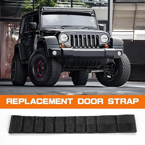 Miniatura 2 de Correa de puerta para Jeep TJ JK JKU JL JLU, correas de control de puerta para Jeep Wrangler, correa de control de limitación de puerta ajustable